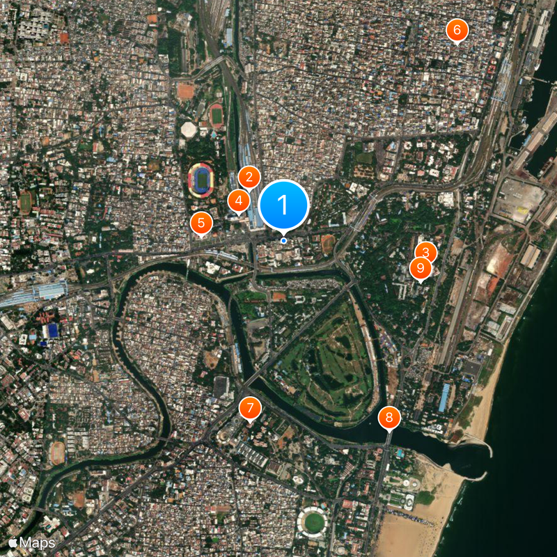 Rajiv Gandhi Government General Hospital Map