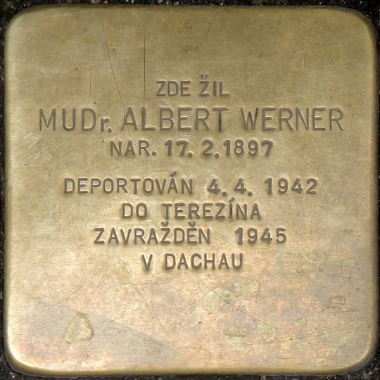 Stolperstein dedicated to Albert Werner