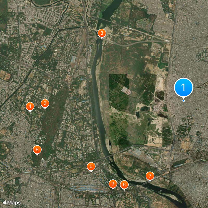 North East Delhi district Map