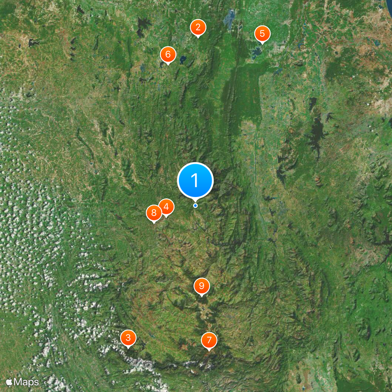 Centrale Provincie Kaart