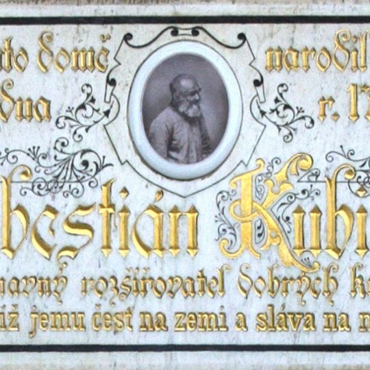 Pamětní deska Šebestiána Kubínka