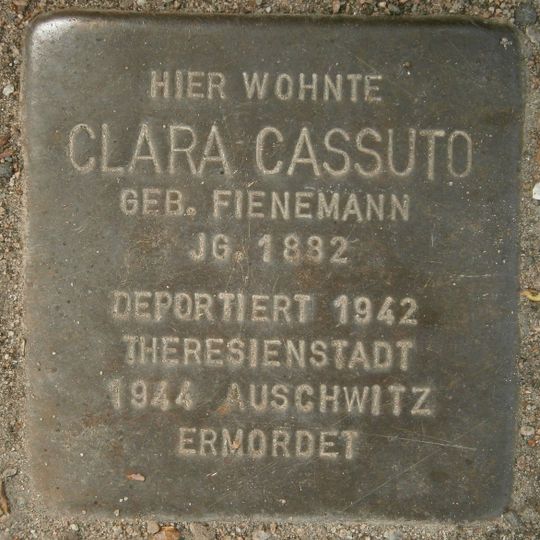 Stolperstein dedicated to Clara Cassuto