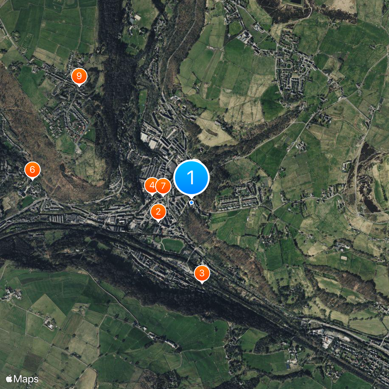 Hebden Bridge Mapa