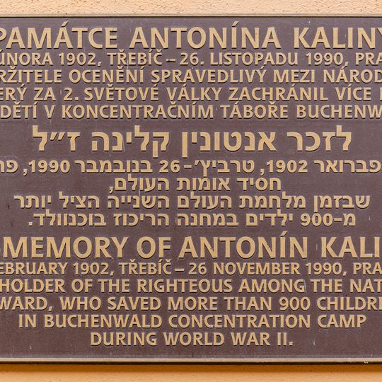 Plaque of Antonín Kalina