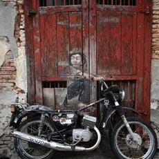 "Boy on Motorcycle" Mural