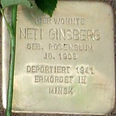 Stolperstein en memoria de Neti Ginsberg