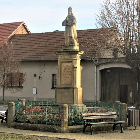 Socha svatého Jiljí na náměstí v Křinci