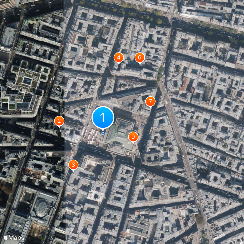 Palais Brongniart Map