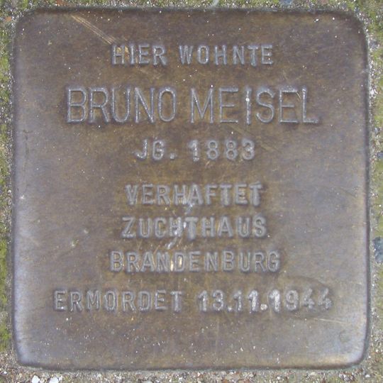 Stolperstein en memoria de Bruno Meisel