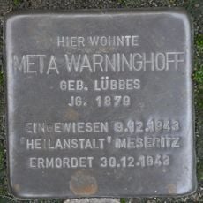 Stolperstein en memoria de Meta Warninghoff
