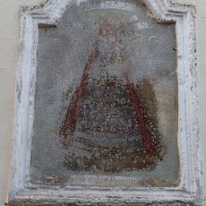 Katholiek kerkgebouw, muurschildering, kunstwerk