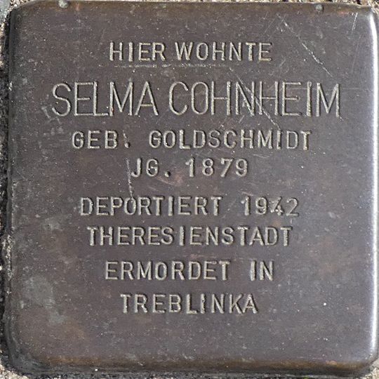 Stolperstein en memoria de Selma Cohnheim