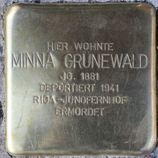 Stolperstein em memória de Minna Grünewald