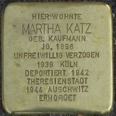 Stolperstein à la mémoire de Martha Katz