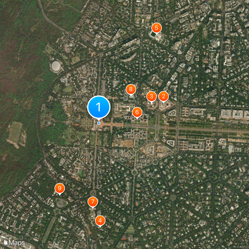 Rashtrapati Bhavan Mapa