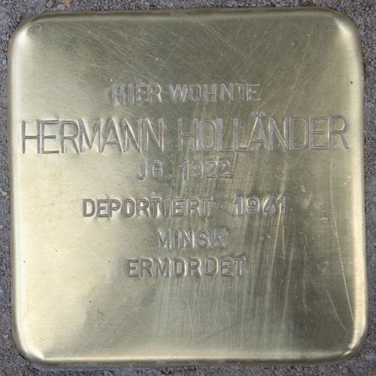 Stolperstein en memoria de Hermann Holländer