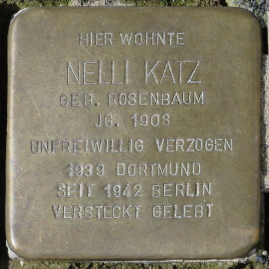 Stolperstein en memoria de Nelli Katz