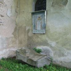 Obrázek svatého Vojtěcha u kostela v Petrovicích