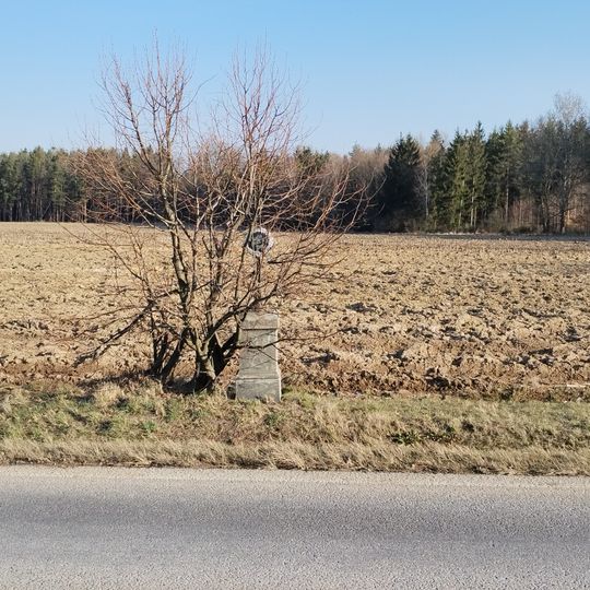 Kříž u silnice na Třeboň