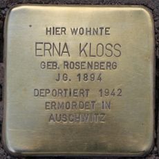 Stolperstein à la mémoire d’Erna Kloss