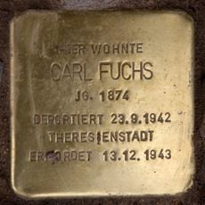 Stolperstein dedicated to Carl Fuchs