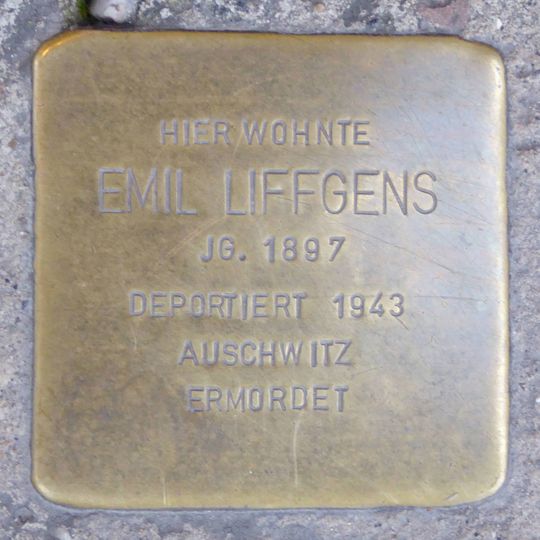 Stolperstein en memoria de Emil Liffgens