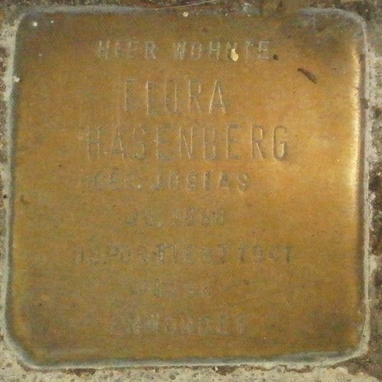 Stolperstein dedicated to Flora Hasenberg