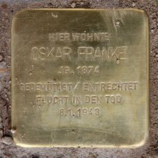 Stolperstein en memoria de Oskar Franke