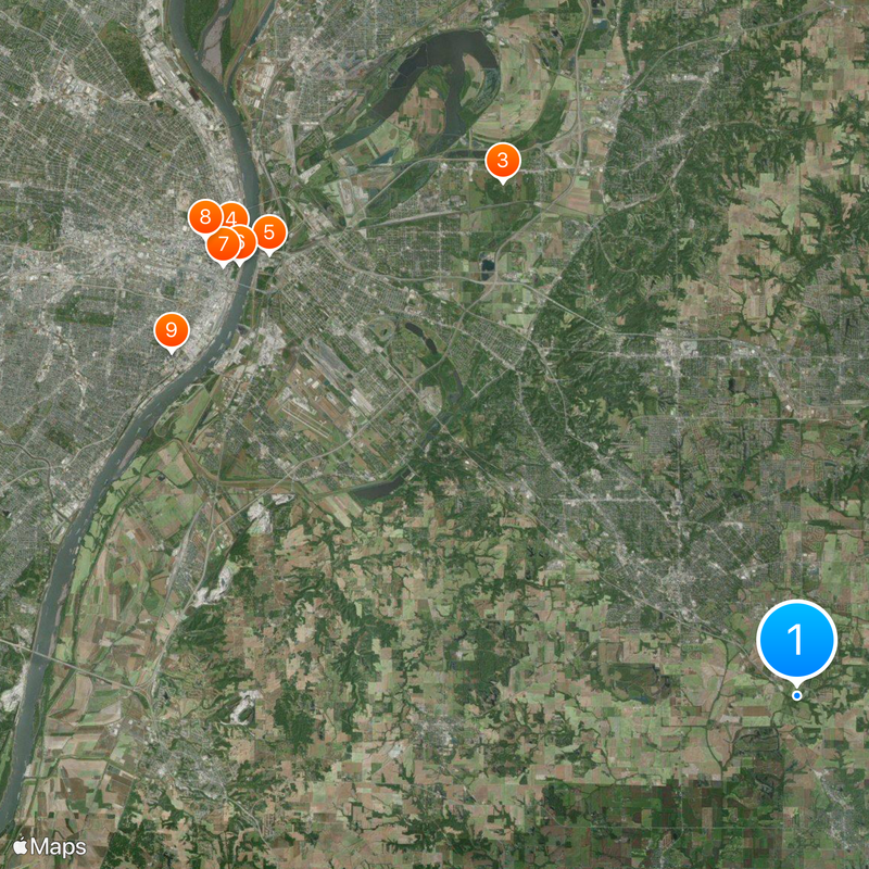 Contea di St. Clair Mappa