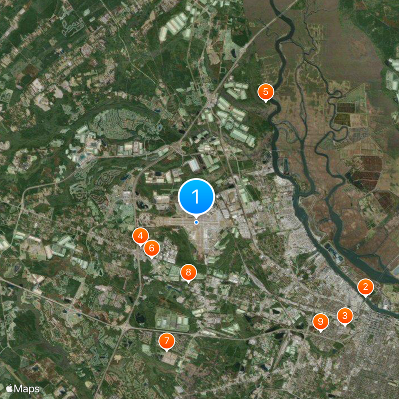 Savannah/Hilton Head International Airport Map