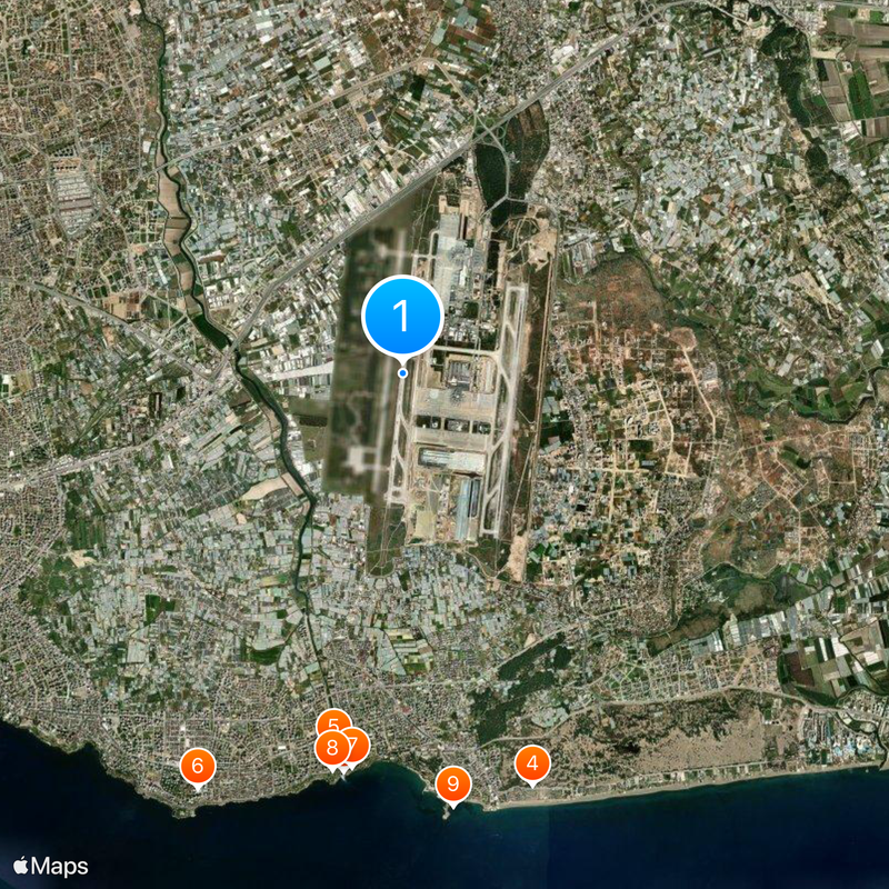 Antalya Airport Map