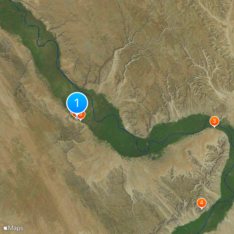 Palimpseste hiéroglyphique d'Abydos Carte