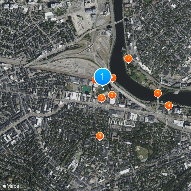 Nickerson Field Kaart