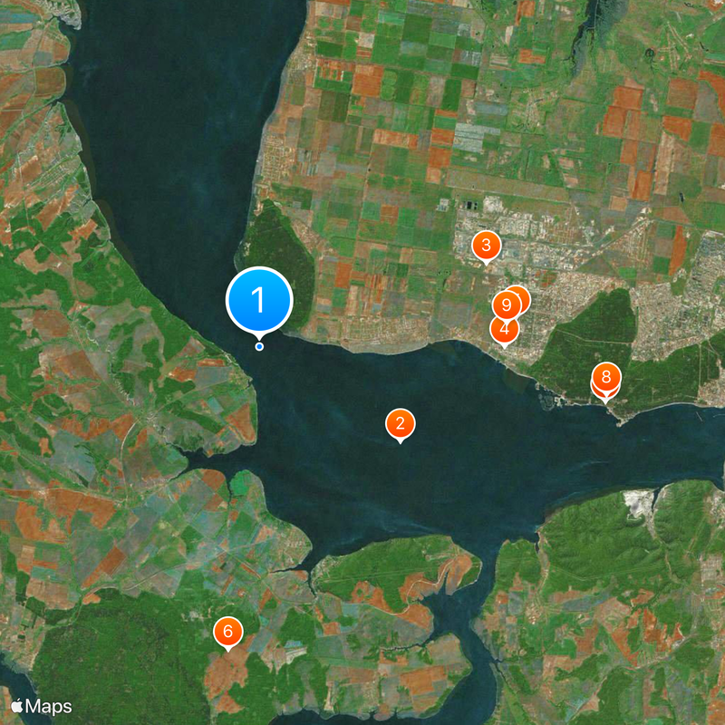 Bridge across the Volga near Tolyatti Map