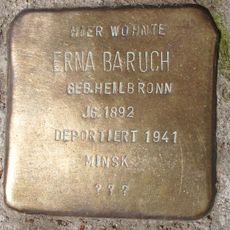 Stolperstein dedicated to Erna Baruch