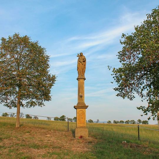 Sloup se sochou svaté Rozálie u Bludova
