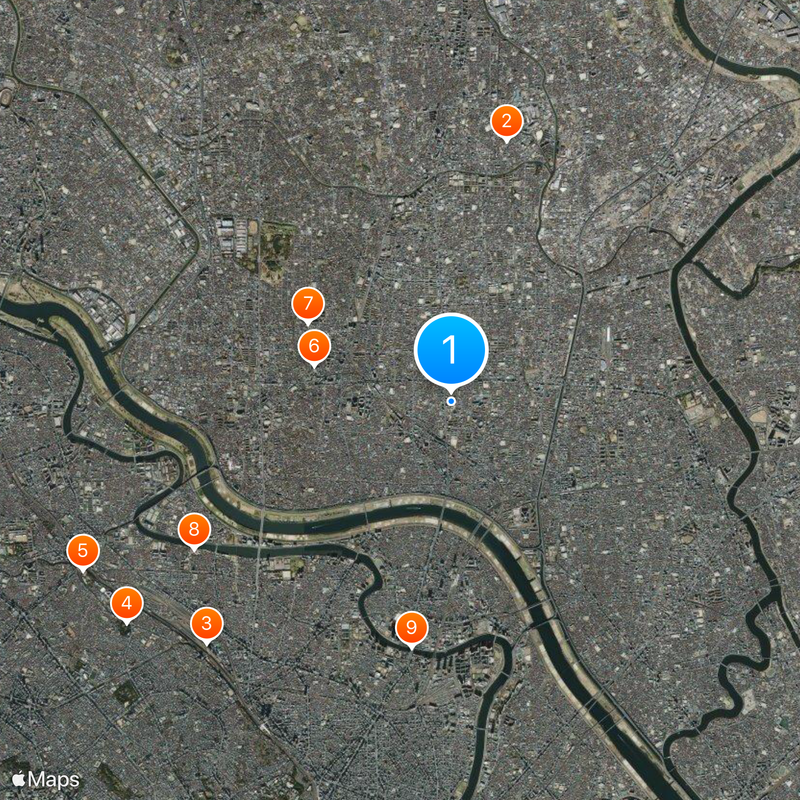 Arrondissement d'Adachi Carte