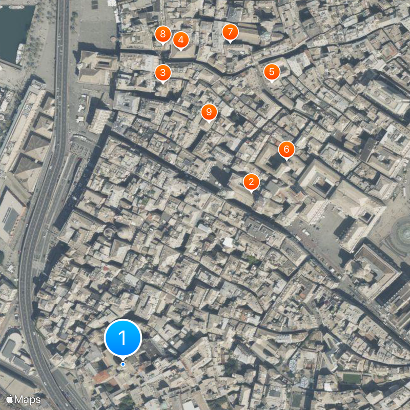 Historic center of Genoa Map