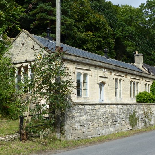 School and school house with boundary walls