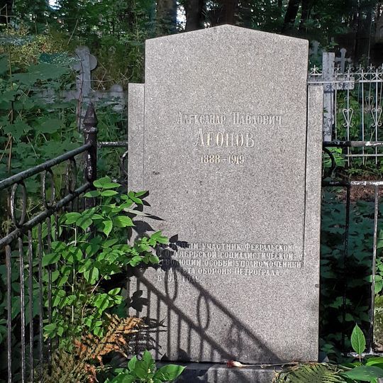 Могила А.П. Леонова , революционера