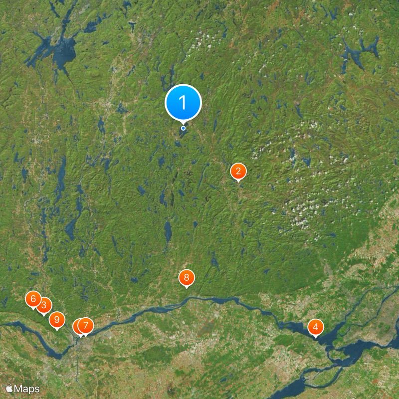 Laurentides Map