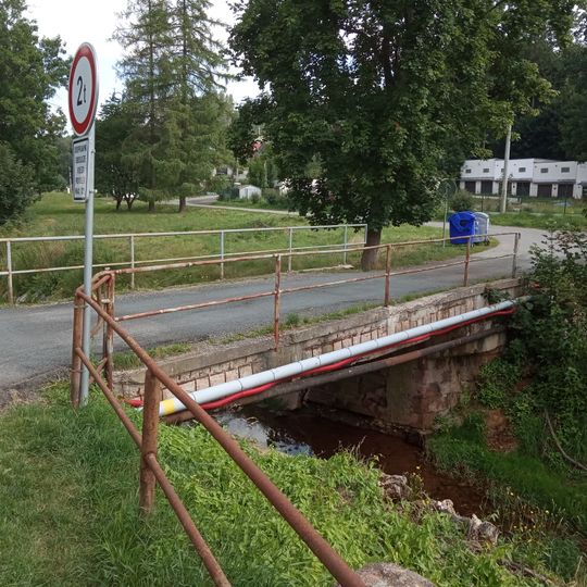 Bridge of Za Mlýnem street over Čistá in Hostinné