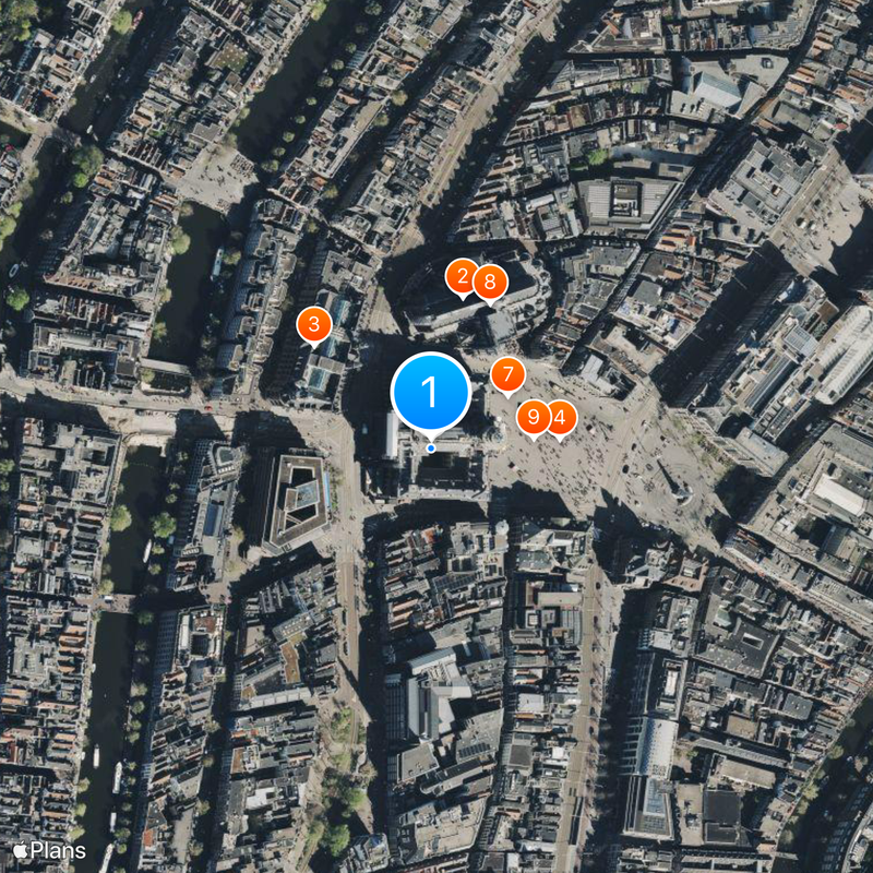 Palais royal d'Amsterdam Carte