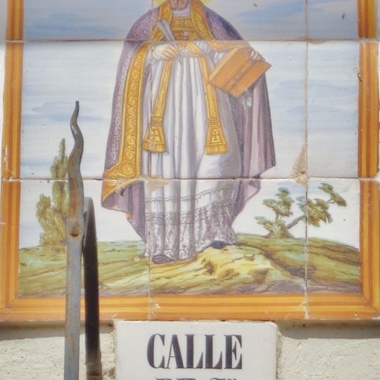 Ceramic panel of Saint Gregory