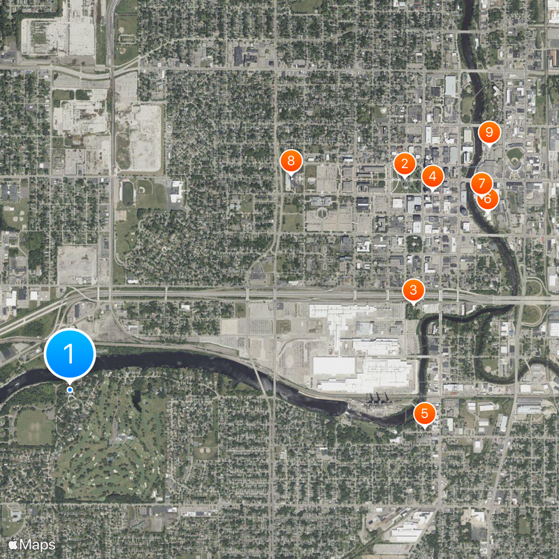 Michigan Governor's Mansion Map