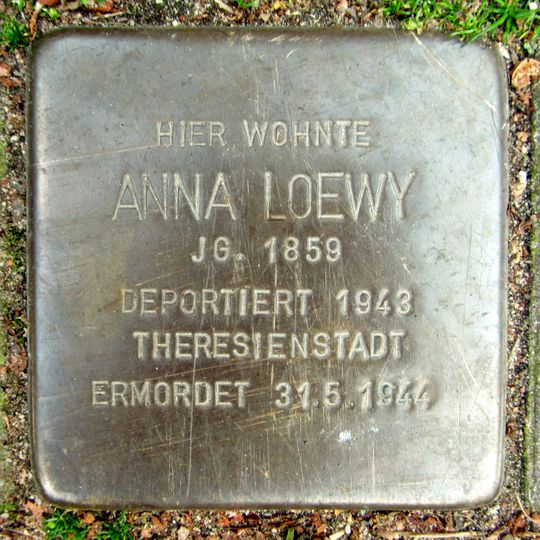 Stolperstein en memoria de Anna Loewy