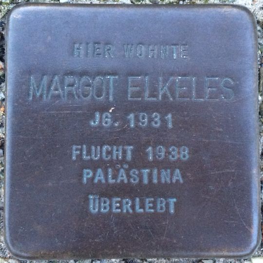Stolperstein en memoria de Margot Elkeles