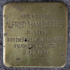 Stolperstein dedicated to Alfred Hamburger