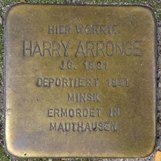 Stolperstein dedicated to Harry Arronge