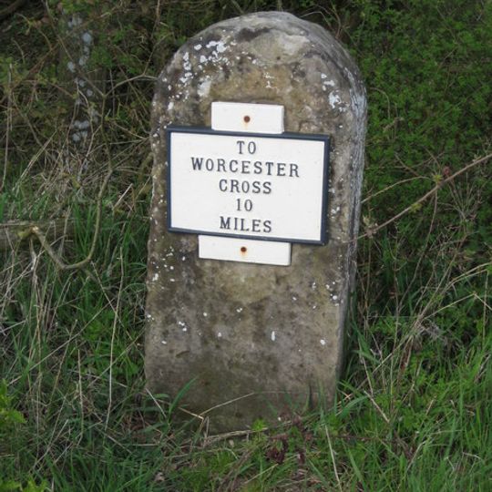 Milestone, Oak, W of Stonehouse Farm; a mile W of Bradley Green